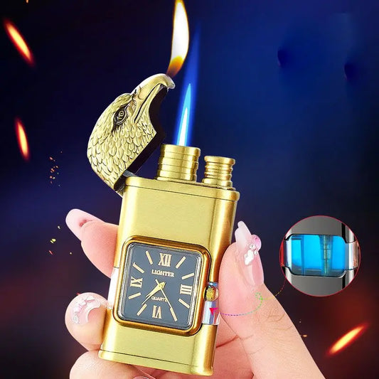 FlameWatch Duo - Sleek Torch/Lighter & Timepiece